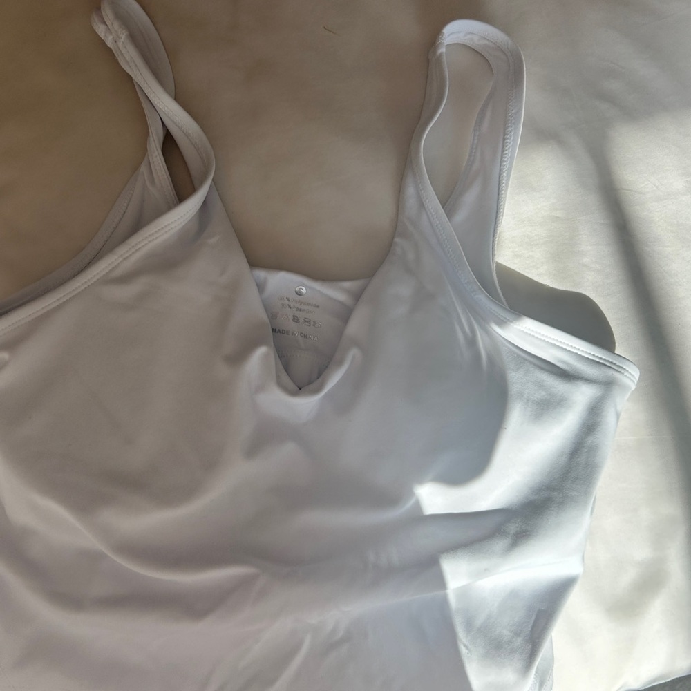 White Cropped Tank Top